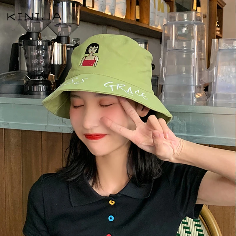 Женская Корейская версия универсальная Кепка с вышивкой в виде рыбака для