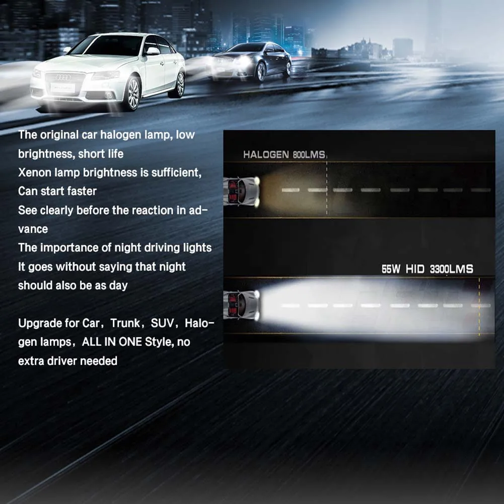 

55W One Set Slim Ballast Kit Xenon Hid Kit Waterproof Carheadlight Whitelight Lightsource For Dropshipping Wholesale CSV