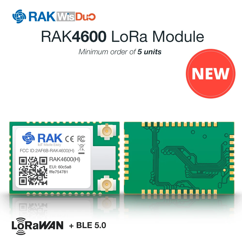 Беспроводной модуль LoRa RAK4600 с чипом RF52832 MCU SX1276 поддержка BLE 5 0 LoRaWAN 1.0.2 протоколов