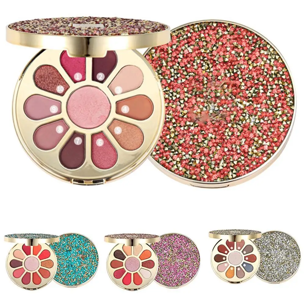 Профессиональные 10 цветов Тени для век Палитра матовые мерцающие тени блестящая