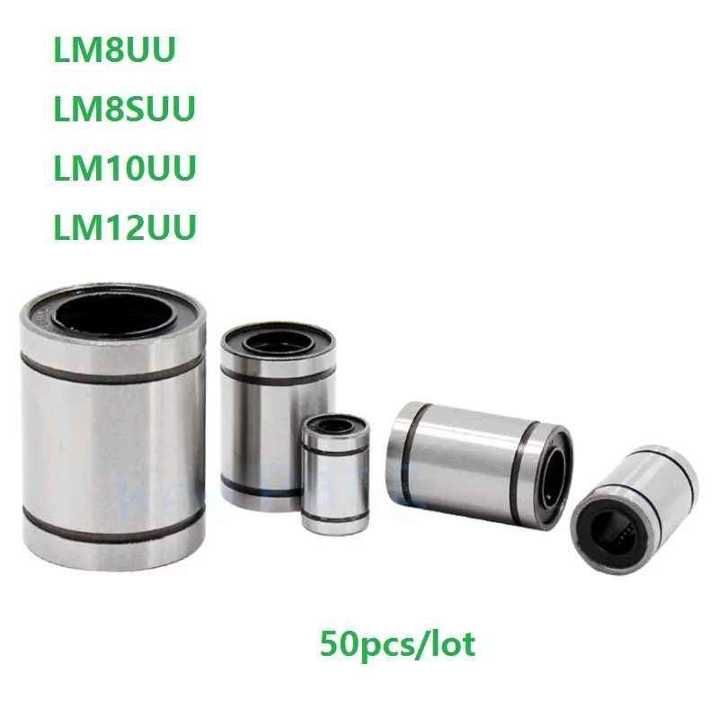 50 шт./лот LM8UU LM8SUU LM10UU LM12UU LM8 LM8S LM10 LM12 линейные подшипники с движением втулки для