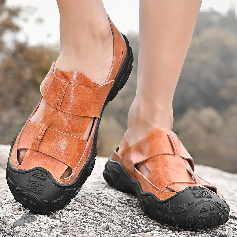 

Trend Shoes Designer Light Handmade Men's Wear-resistant Hollow Out High Quality Men Casual Fashion Comfortable Outdoor Summer
