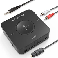 avantree tc417 bluetooth transmitter receiver for tv optical digital toslink volume control 3 5mm aux rca 20h play time
