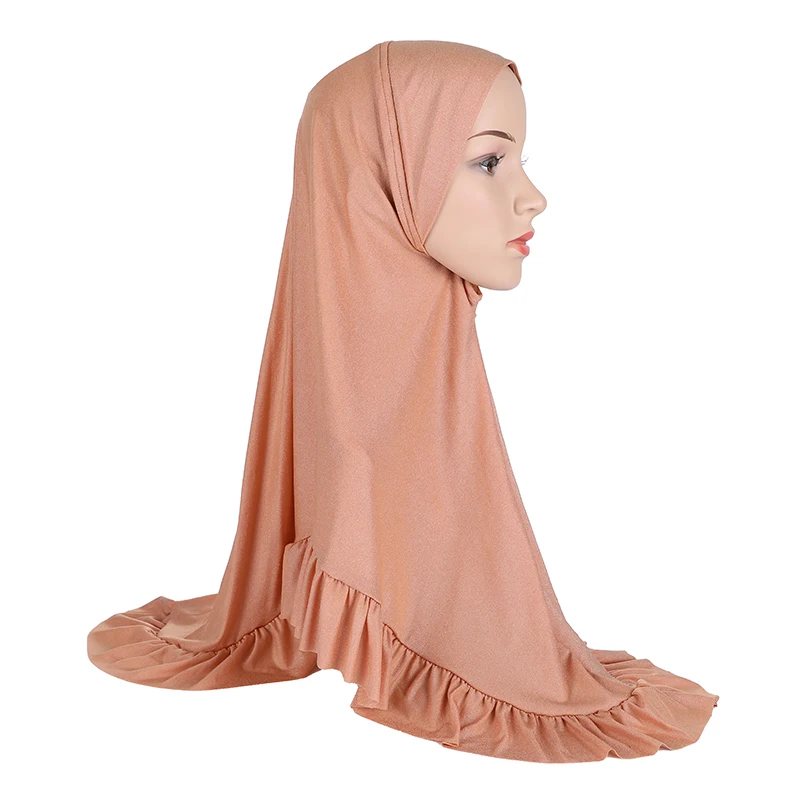 

H094 Big size soft gauze fabric beautiful hijab muslim scarf islamic headscarf hat amira pull on headwrap