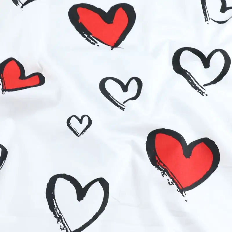 160cm*50cm Black white heart peach car arrow cotton fabric DIY bedding apparel dress patchwork kids handwork cloth | Дом и сад
