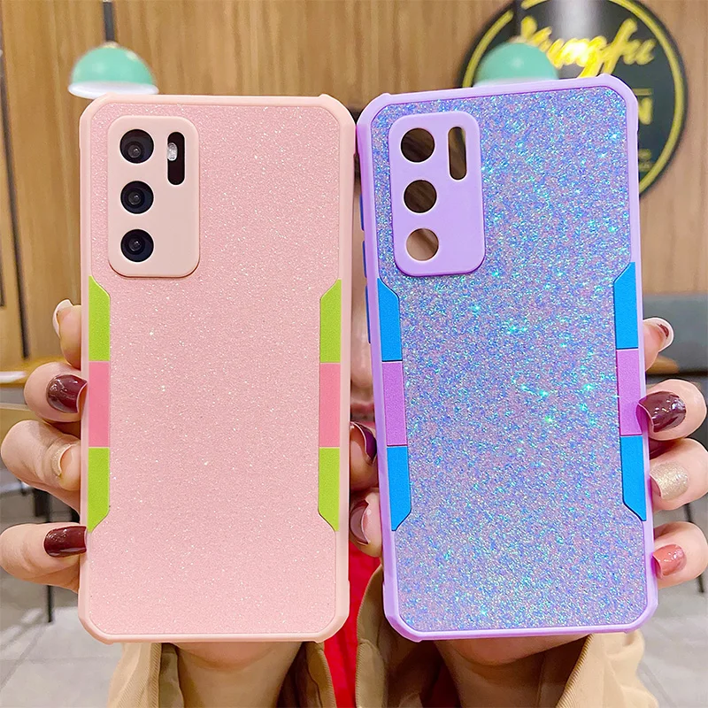 

Glitter Shockproof Armor Phone Case For Samsung A12 A32 A52 A72 A71 A51 A31 S21 Ultra S20 FE S10 Plus Note20 Soft Silicone Cover