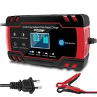 12  24 В Цифровое зарядное устройство для аккумуляторов со свинцово-кислотной кислотой и ЖК-дисплеем