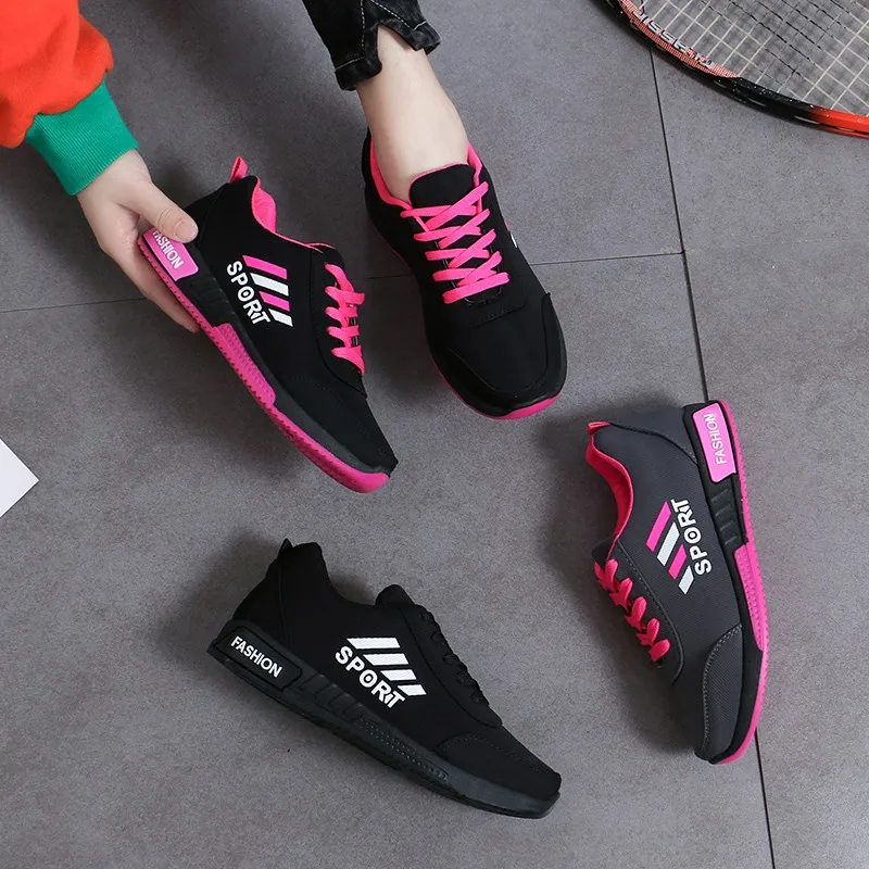 

Sneakers Women Shoes Flats Casual Ladies Shoes Woman Lace-Up Mesh Light Breathable Female zapatillas de deporte para mujer