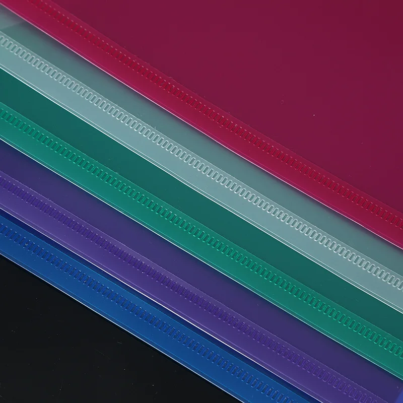 

5Pcs A4/A5 Office Supplies Velcro PP Document Bag Simple Color Transparent Waterproof Plastic Information Bag