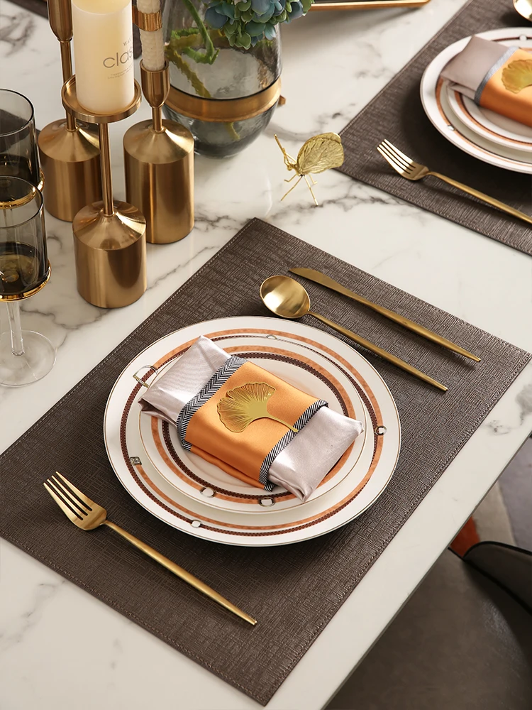 

Luxury Nordic Plate Sets Minimalist Steak Knife Fork Dinning Food Plate Sets Serving Modern Vaisselle Cuisine Dinnerware DF50