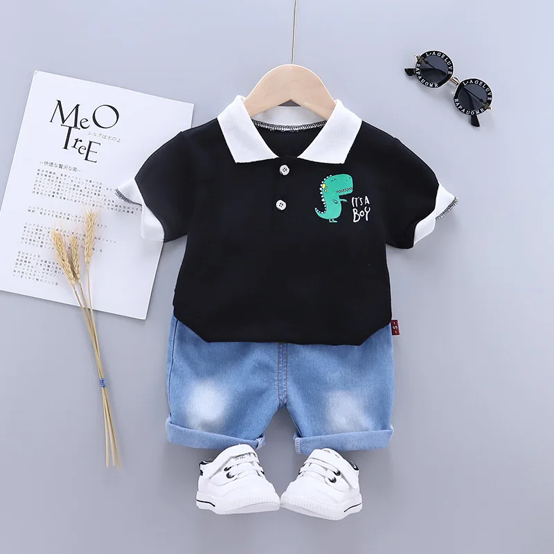 Новинка Летняя детская модная одежда Футболка с рисунком для маленьких