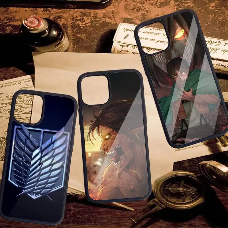 

Attack on titan Japan anime Phone Case PC for iPhone 11 12 pro XS MAX 8 7 6 6S Plus X 5S SE 2020 XR