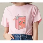 Блузка женская розовая с коротким рукавом и графическим принтом