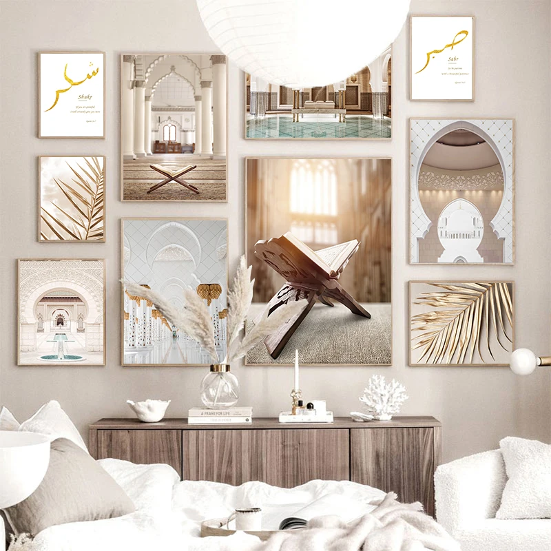 Домашний декор настенная Картина на холсте ислам мусульманская мечеть здание