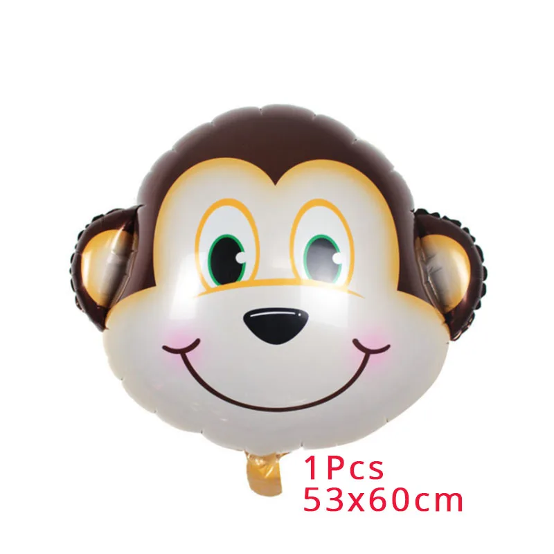 1pcs foil balloon Набор шаров в виде животных джунглей, украшения для вечеринки на день рождения, Детские шары в стиле сафари, животные в виде джунглей, товары для вечеринок, Декор - Цвет: 1pcs foil balloon