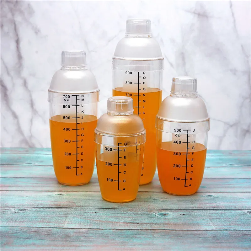 

Transparent plastic cocktail blender. Double tick, anti-drop, leak-proof DIY juice drink mixer bar accessories home bars