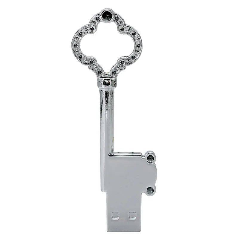 Сердце ключ USB флэш-накопитель ювелирные изделия Алмазный ключ ручка-накопитель 4G 8GB 16GB 64GB Флешка карта памяти Usb флешка водонепроницаемый металлический ключ - Цвет: 7
