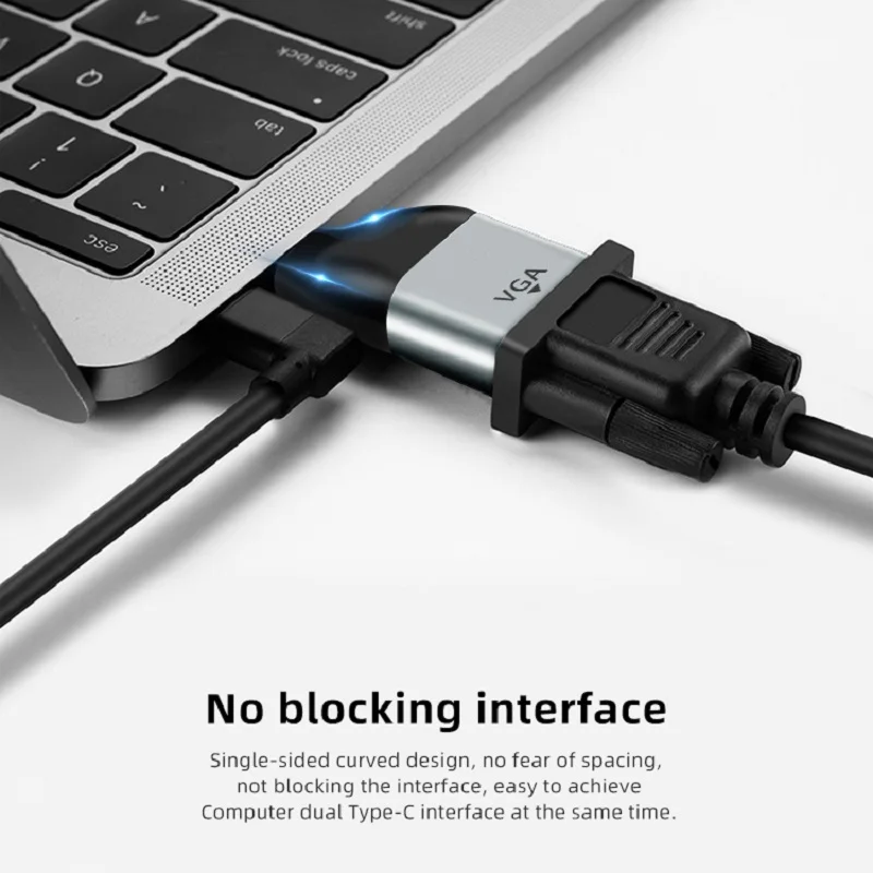 Переходник с USB Type C на HDMI-совместимый адаптер 4K штекер гнездо VGA DP 8K кабельный
