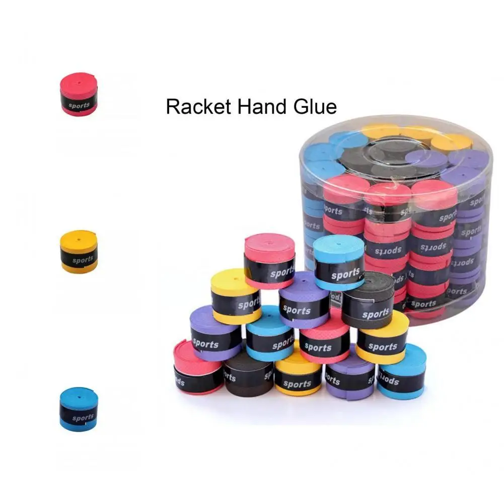 

Breathable 60Pcs Excellent Racket Overgrip Sweatband Protective Racket Handle Tape Anti-scratch for Badminton Racket