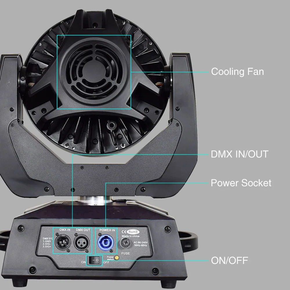 DMX управление DJ Moving Head Lights 108x3W RGBW 4in1 Led Wash Дискотека вечерние прожекторы церемония