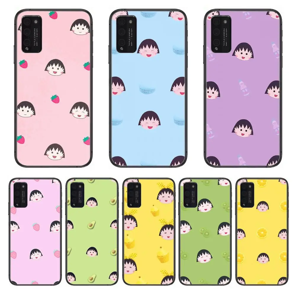 Chibi Maruko тян Стильная футболка с изображением персонажей видеоигр в клеточку