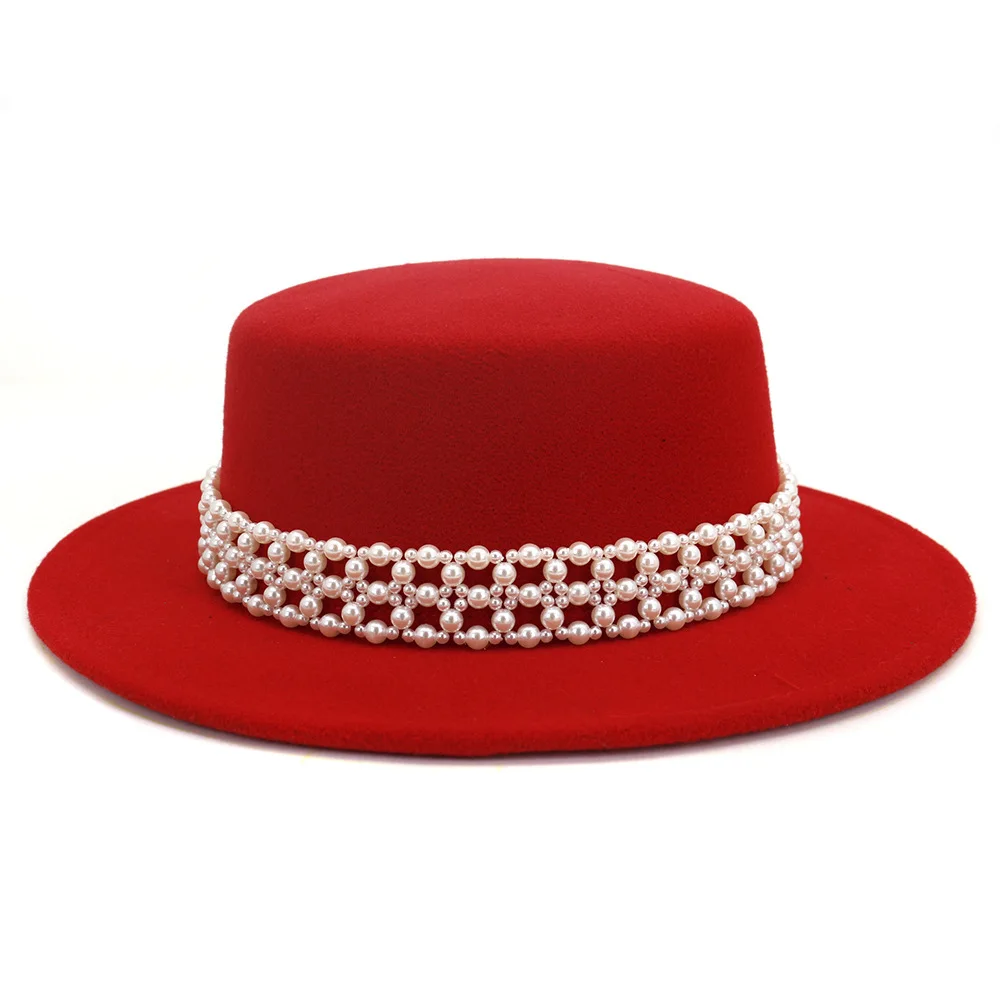 Шерстяной джазовый Fedora шляпы повседневные ботинки для мужчин и женщин кожа Перл