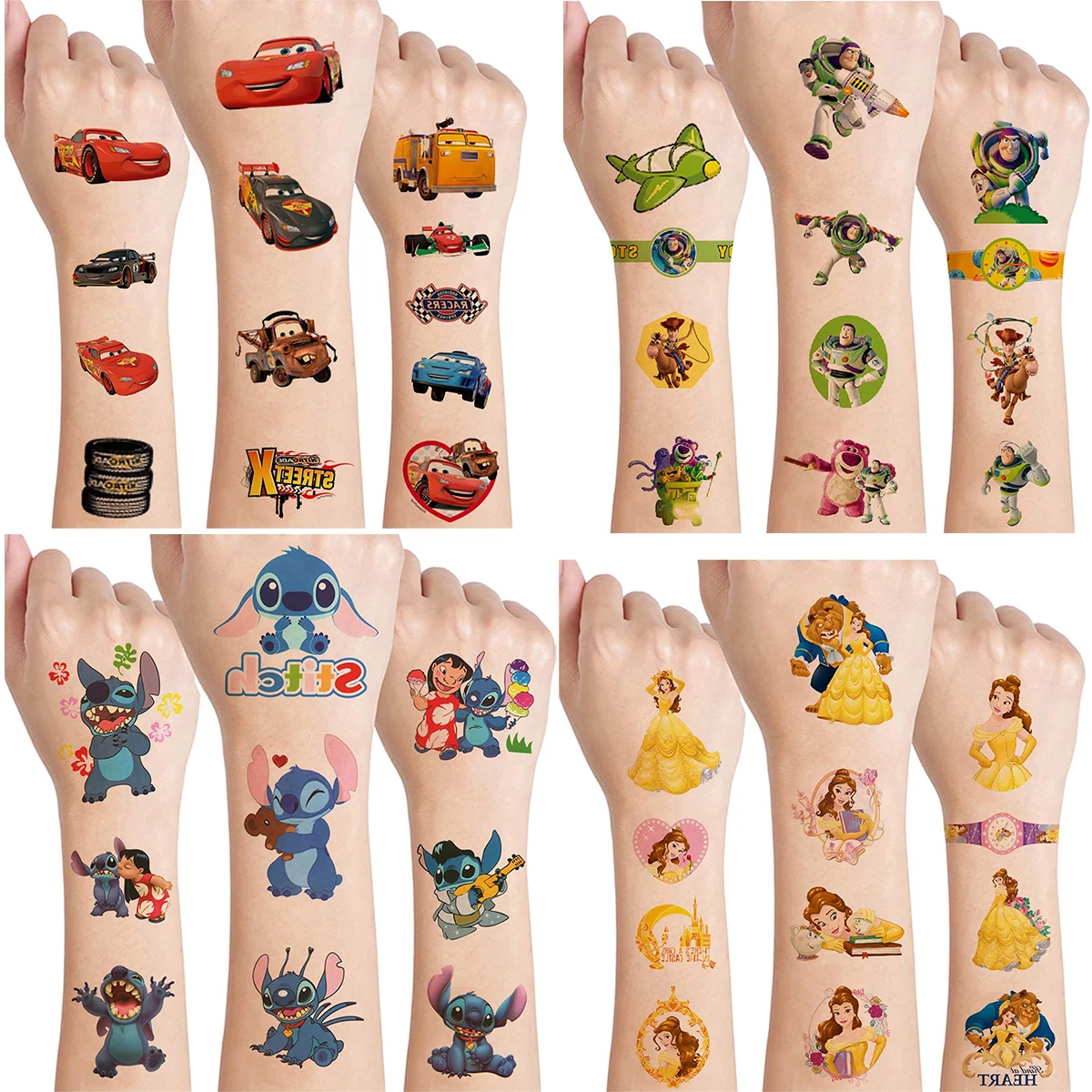 

Disney Pixar Toy Story Birthday Party Favors Stickers Pack Frozen Princess Tattoos Minnie Party Supplies for Kids Boys Girls