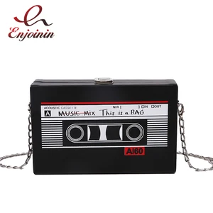 Черно-белая дизайнерская сумка-клатч в форме ленты для женщин, модные кошельки и сумочки, сумка на плечо с цепочкой, женская сумка через плечо