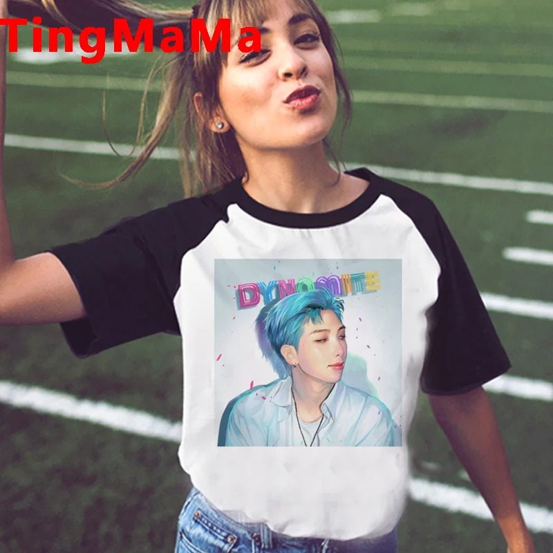 

Kpop Dynamite T Shirt Women Kawaii Bangtan Boys Graphic Tees Ullzang Fashion T-shirt Korean Style Unisex Summer Tops Tees Female