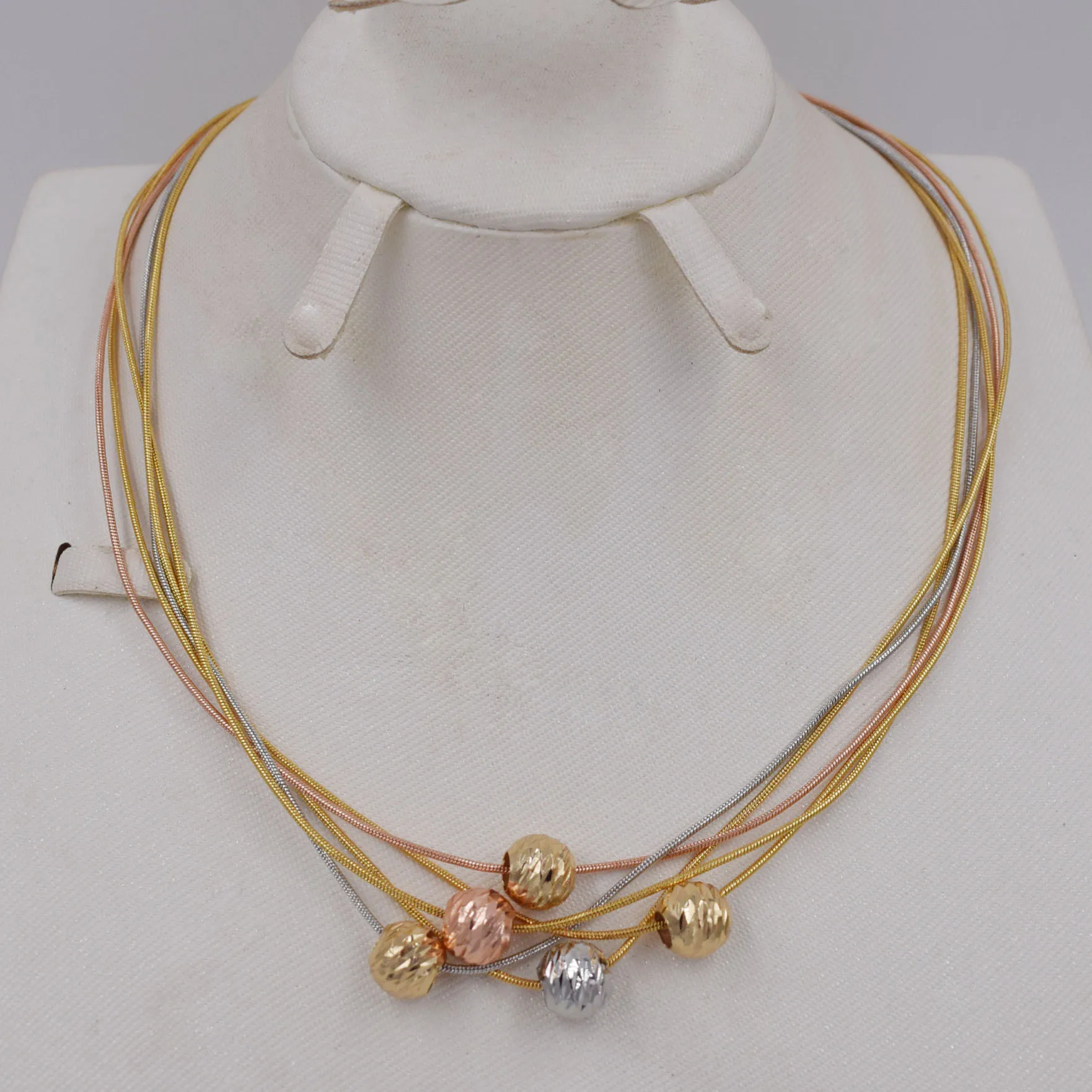3 тонов, новинка, высокое качество, Италия 750, ювелирный набор, модный Parure Bijoux Femme, Дубай, ариканские серьги, ожерелье, Китай, колье