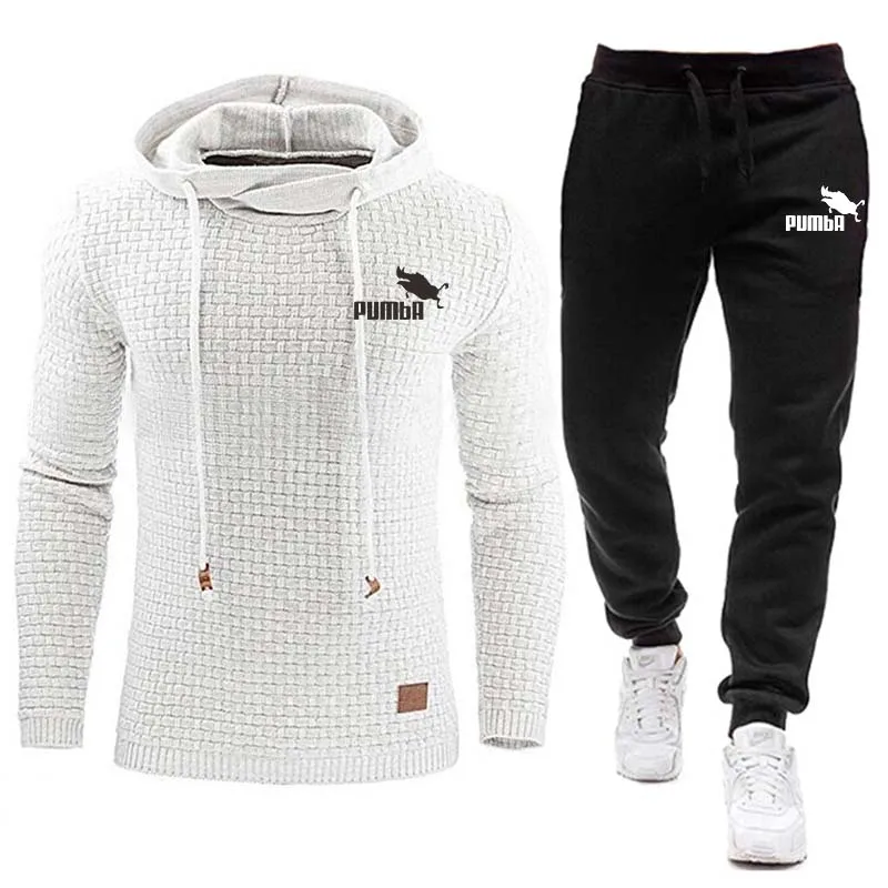 

Winter Tracksuit Mens Set Brand Solid Hooded Sweatshirt+Pants 2 Piece Autumn Men Hoodies Sweat Suit Casual Sportswear S-4Xl