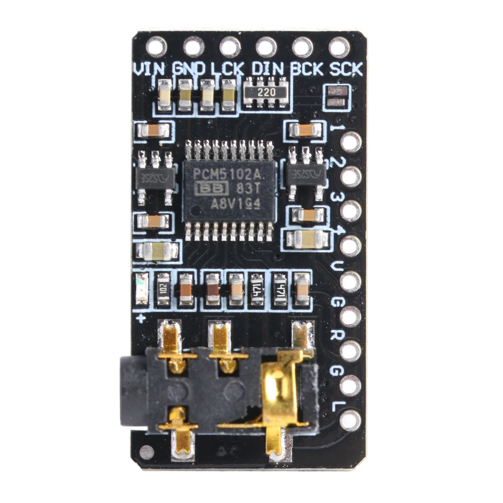 Интерфейс Topping I2S PCM5102A DAC декодер GY-PCM5102 модуль плеера для Raspberry Pi pHAT плата формата