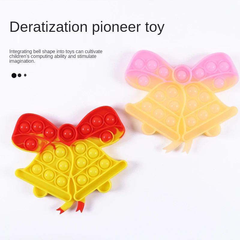 

Fidget Stress Rainbow Push Bubble Antistress Adults Children Sensory Relieve Autism Christmas Bell Children's Puzzle Toys