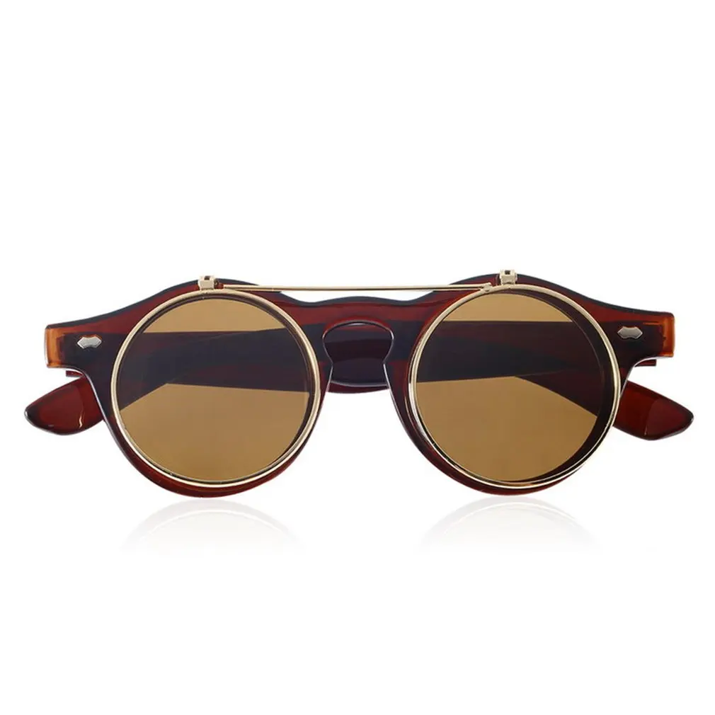 Стильные круглые солнцезащитные очки в стиле панк модные дизайнерские С
