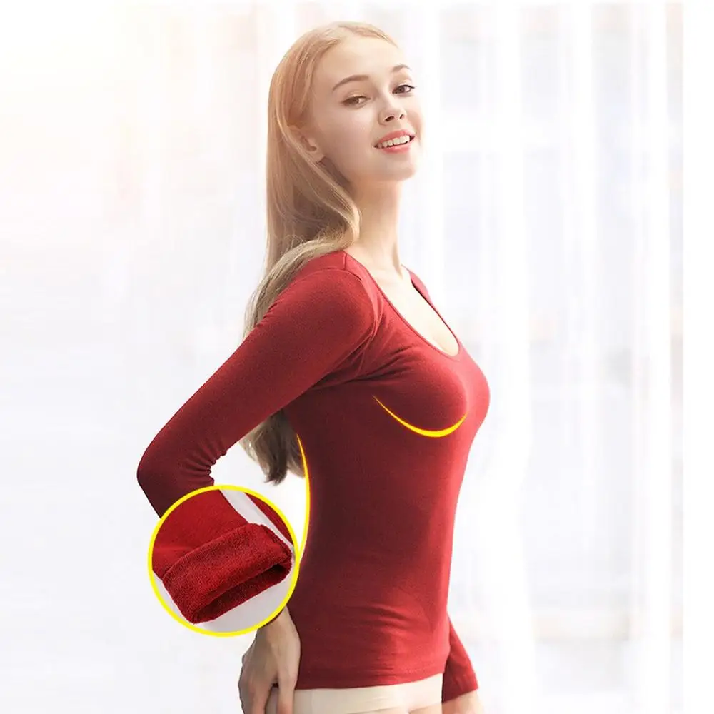 Новое поступление бесшовное эластичное бархатное термобелье для женщин