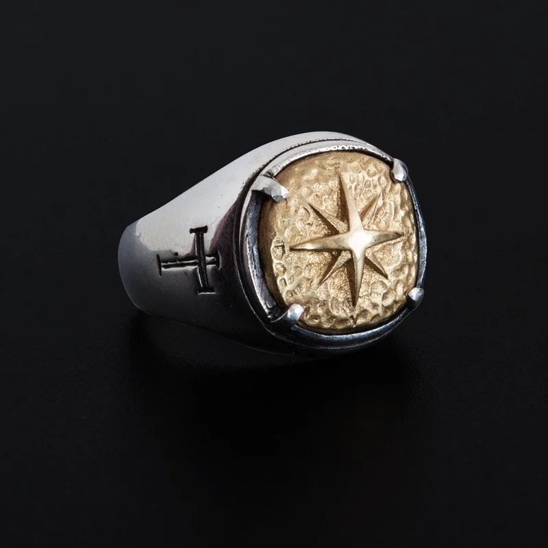 Компас палец Северное кольцо деление Южная оригинальные ювелирные изделия