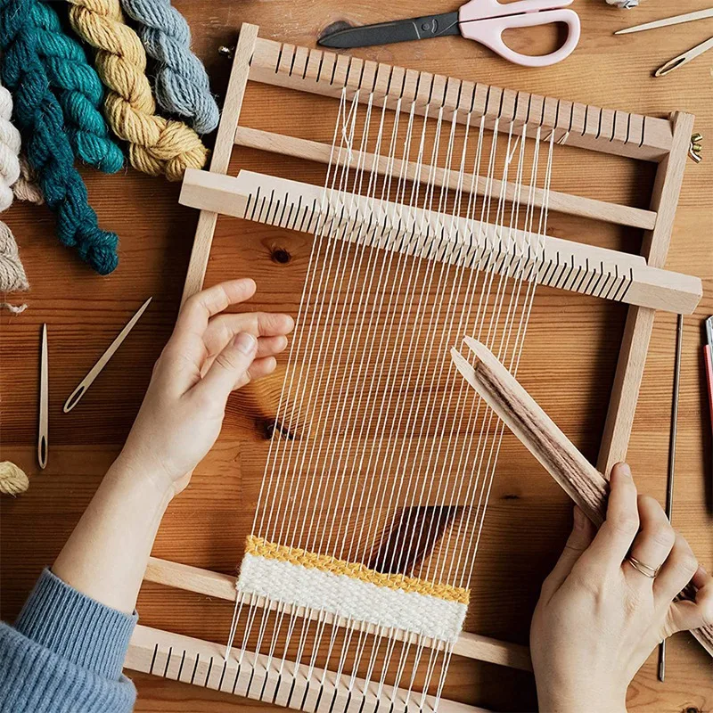 

10 Pieces Wood Hand Loom Stick Set, Wood Weaving Crochet Needle,Shuttles,Weaving Stick,Wood Weaving Comb for Crafts DIY