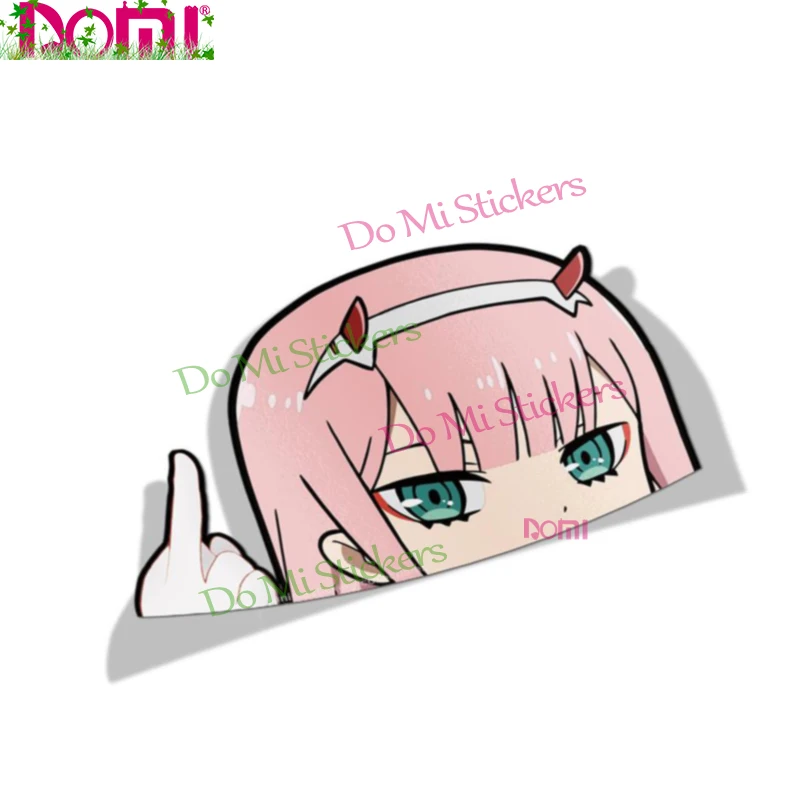 

13*9.8cmCar Decals for Darling In The Franxx Zero Two BIG HEAD Vinyl Car Wrap Car Styling Stickers JDM Laptop Helmet Trunk Wall