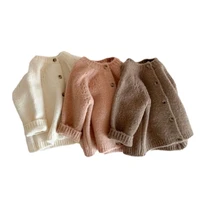 autumn baby sweater warm cotton knit coats for girl boy toddler infant clothing wool knitted cardigan jacket casual kids clothes