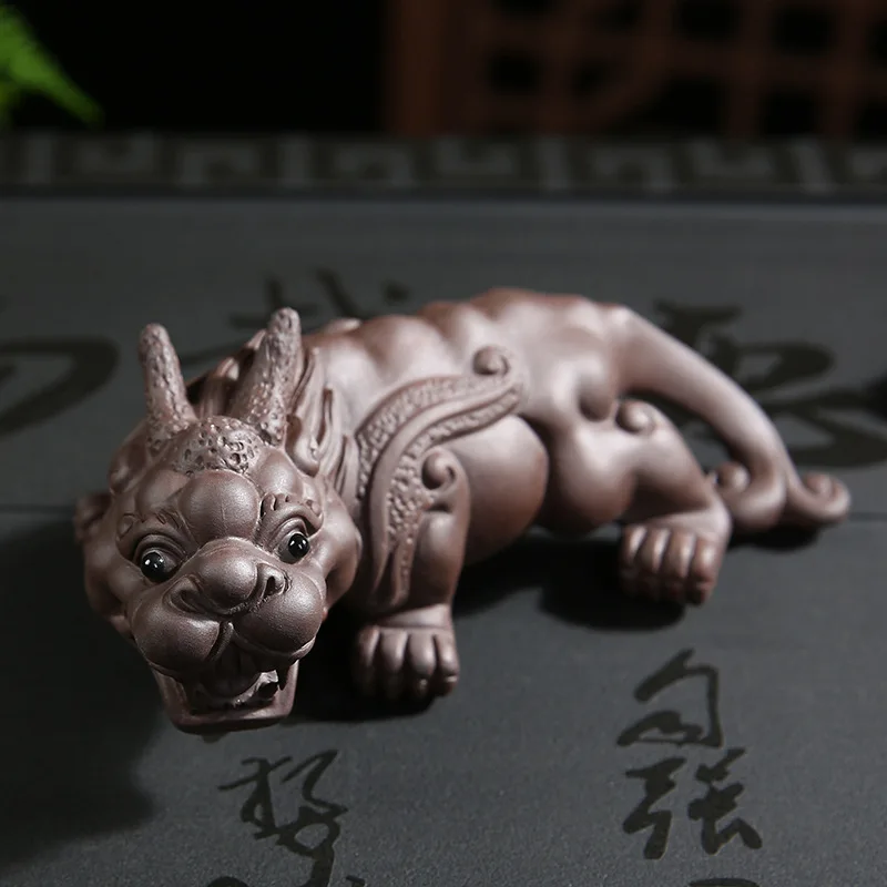 Новый год 1 шт. фиолетовая глина талисман Чай Аксессуары для домашних животных