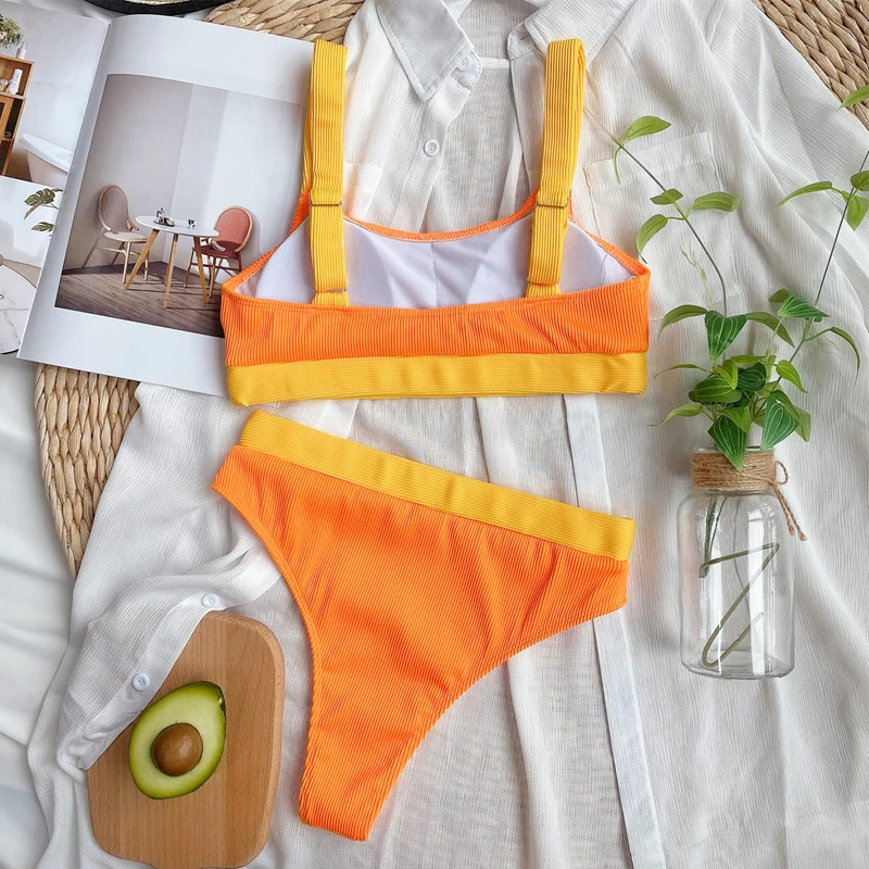 Купальник-бикини пуш-ап Женский пикантный купальный костюм голубой купальник из