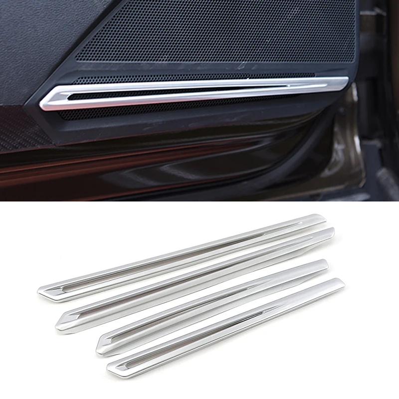 

Lsrtw2017 Car Interior Door Sound Speaker Frame Chrome for Volkswagen Vw Tiguan 2017 2018 2019 2020 2021 Accessories Auto Parts
