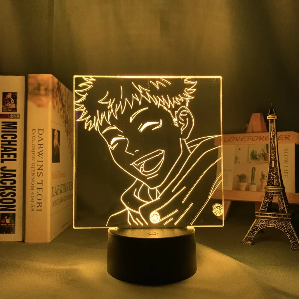 

Anime Jujutsu Kaisen Led Night Light Yuji Itadori Lamp for Bedroom Decor Birthday Gift Yuji Itadori Light Jujutsu Kaisen Gadget