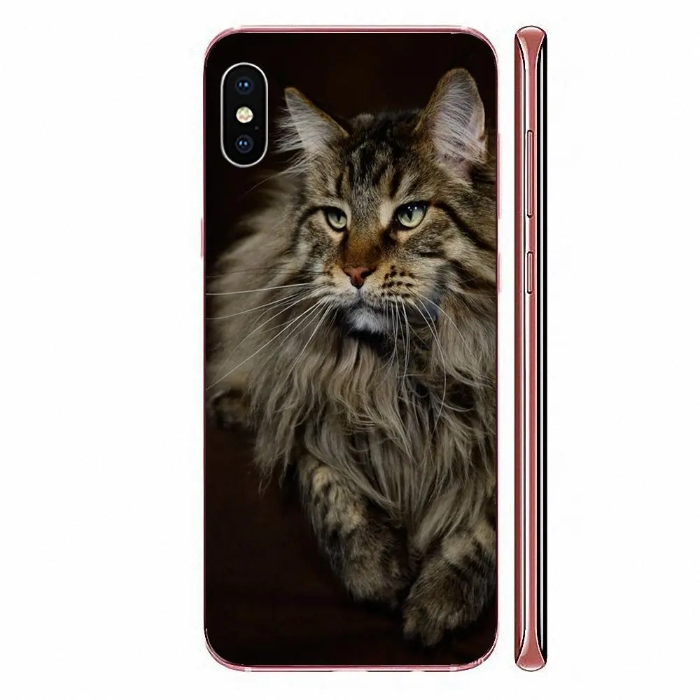 Мягкие чехлы из ТПУ для телефонов с принтом кошек и мейн-енов Sony Xperia Z Z1 Z2 Z3 Z4 Z5 compact