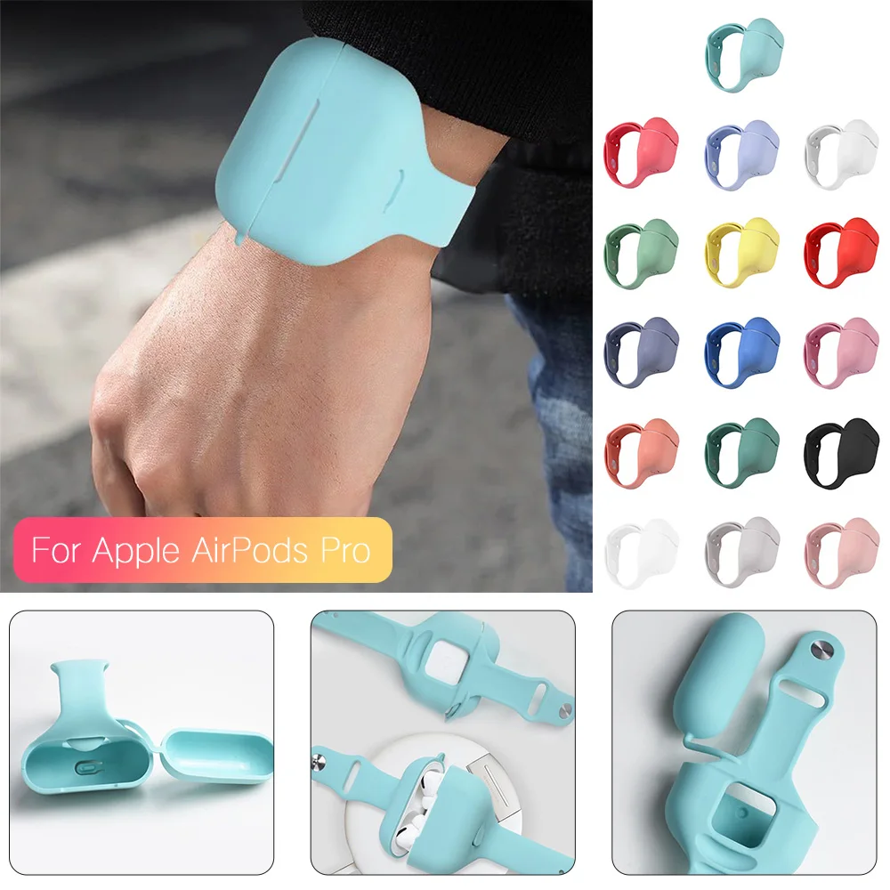 Чехол для AirPods Pro ремешок часов спортивный чехол наушников бега противоударный