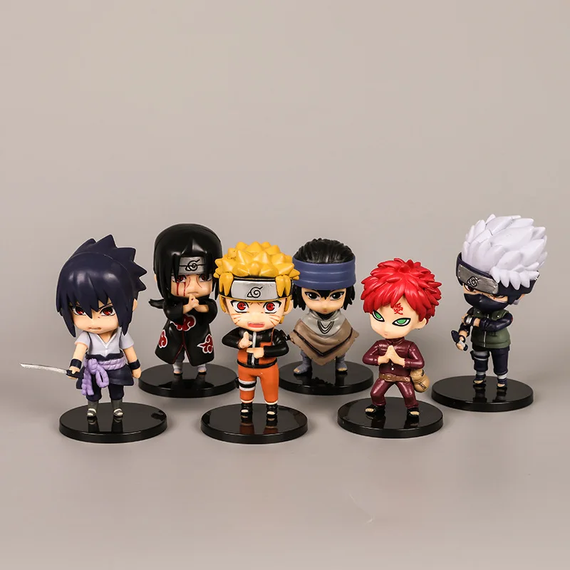 

4/6/8/11/12PCS Anime Naruto Figure Anime Set Model Toy PVC Doll Kawaii Cartoon Desktop Car Decoration Children Gift Boy Girl Toy