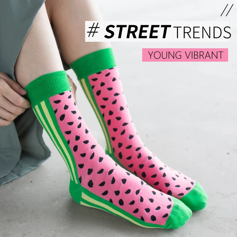 Модные Харадзюку каваи счастливые Длинные мужские хлопковые женские носки Климт