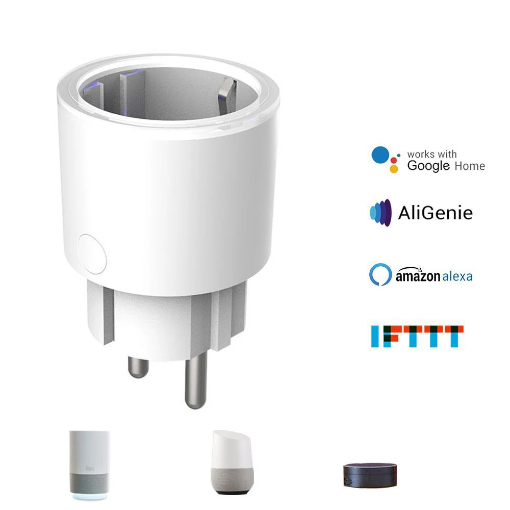Умная розетка с Wi Fi Smart Socket Tuya Life App EU Plug интеллектуальная вилка Alexa Google Home Mini IFTTT