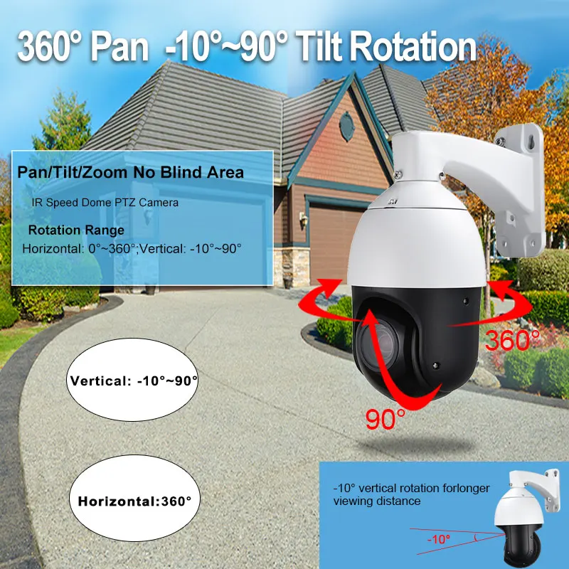 Купольная камера видеонаблюдения 4 дюймовая мини 2 мегапиксельная PTZ AHD 1080P 960P