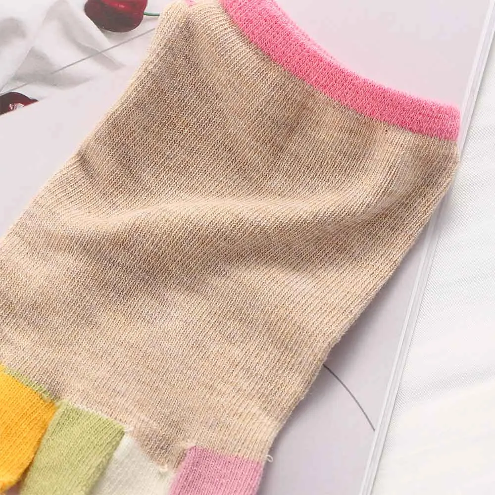 1 пара женские нескользящие хлопковые силиконовые носки с 5 пальцами |